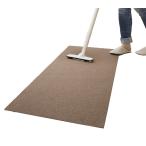 Sanko 【日本製 撥水 消臭 洗える】サンコー キッチンマット ずれない 台所マット ロング 45×120cm ブラウン おくだけ吸着 KP-18