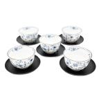 日本陶彩 線唐草 茶托付湯?揃