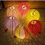 DUOLEIMI фонарь O-Bon бумага фонарь ... резьба по дереву бумага фонарь O-Bon украшение LED имеется лампа . красочный 10 шт. комплект ( круглый )