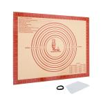 大きいサイズクッキングマット 食品級シリコーン 製菓マット 目盛り付き 50×40cm キッチン パン/クッキー/ピザ ベーキングマット 調理台保護