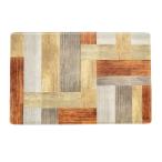 オカ(OKA)) 拭ける洗面台マット 約45cm×70cm ブラウン(ウッド)(拭くだけ PVC ビニール)