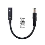 Cablecc type C USB-C female input,DC 5.5 * 2.1mm power PD charge cable, LAP top 18-20V agreement 