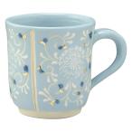 ショッピング三島 京焼 清水焼 喜信窯 マグカップ 淡彩三島 青