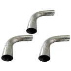 BRIGHTZ 60.5Φ 90 раз нержавеющая сталь искривление . труба 1.2mm толщина 3PC [ CUR-PIPE-005-3PC ] 60.5 пирог 60.5φ