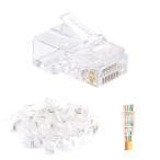VCE проникать тип RJ45 коннектор CAT5E CAT5 LAN коннектор 100 шт. комплект электропроводка простой коготь поломка трудно 