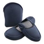 ショッピング携帯スリッパ [smatabi] スリッパ 折りたたみ 携帯スリッパ 上履き 【 軽量 専用ファスナーポーチ付き ネイビー レディース 】 入学式 卒業式 授業参観
