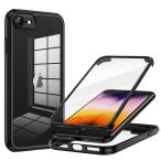 Lanhiem iPhone SE 3 кейс iPhone 2022 no. 3 поколение стеклянный кейс iPhone SE2/8/7 кейс (4.7 дюймовый ) обе 