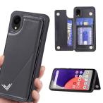 [Suumii] блокнот type Galaxy A22 5G docomo SC-56B для задняя сторона блокнот футляр для карточек Ran ярд есть чехол запасного колеса на торцевой двери ( черный )sa