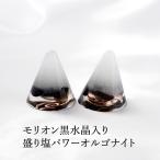 盛り塩 モリオン黒水晶 <2個セット + さざれ水晶50g付き> 天然石 オルゴナイト 魔除け 置物 インテリア おしゃれ パワーストーン 開運アイテム 幸運 ギフト