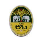  коричневый -n пиво наклейка стикер маленький Via коричневый -n Thai пиво . Elephant Thai кулинария местный пиво Thai язык Thai знак alloy 