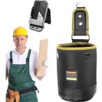 腰袋 工具入れ 釘袋 バネ式開閉 着脱式工具ホルダー付き 着脱楽々 ベルトに装着可能 着脱式パーツケース 工具袋 小物入れ 工具の落下防止 作業袋 ウエストバッグ