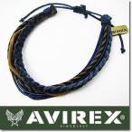 AVIREX アヴィレックス レザーブレスレット AVB002BL ブルー