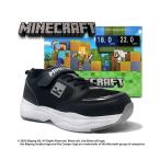 KT Minecraft マインクラフト キッズ スニーカー ブラック スケルトン マイクラ グッズ シューズ アウトドア くつ 靴 キャラクター 運動靴 ゲーム 1X3M18H