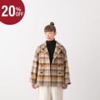 アーメン WOOL CHECK OVERSIZED PEACOAT WITH LINING ウール チェック オーバーサイズ ピーコート PNAM2352C ARMEN 秋冬 ショート丈