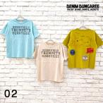 DENIM DUNGAREE デニムダンガリー 服 新作 テンジク TRUMPETS TEE 22520413 ブランド レディース Tシャツ 半袖 半袖Tシャツ プリント プリントTシャツ ロゴ