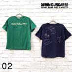 ショッピングデニム＆ダンガリー DENIM DUNGAREE デニムダンガリー 新作 ビンテージ テンジク HELLO TEE 742413 ブランド レディース Tシャツ 半袖 半袖Tシャツ プリント プリントTシャツ