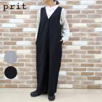 prit プリット サロペット 服 綿麻 ストレッチ Vネック オールインワン P71629 新作 ブランド レディース パンツ オーバーオール かわいい おしゃれ ワイド