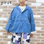 ショッピングprit prit プリット ブルゾン 服 60/1 ラミー バイオクロス フーディー シャツブルゾン P81618 新作 ブランド レディース アウター トップス シャツ ブラウス 無地