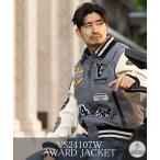 バイクジャケット スタジャン メンズ バンソン vanson スタジアムジャンパー バイク冬用 アウター ワッペン 本革 秋冬 VS24107W アワードジャケット