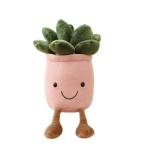ぬいぐるみ ?真植物 シミュレーション植物笑顔多肉 シミュレーション鉢植えぬいぐるみ毛?おもちゃ緑植?布機ぬいぐるみ家庭装飾品 かわいい 車 部屋 飾