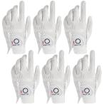 ゴルフグローブ メンズ 6枚セット スエード調合成皮革 繊維布 メッシュ素材 ソフト 通気 速乾 耐摩擦性 丸洗い可能 マジックテープ 多機能 全天候