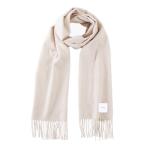 [matti totti] 11.ペールベージュ カシミヤ マフラー カシミア 100 大判 厚手 レディース 無地 ストール 女性 ロング リバーシ