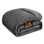 fuwawa シンサレート 毛布 シングル 冬用 2枚合わせ 襟付き ブランケット 厚手 フランネル 3Mシンサレート マイクロファイバー 中綿入り