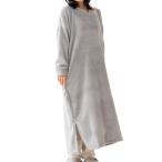 ショッピング着る毛布 [monilo] モニロ 着る毛布 レディース ワンピース ふわもち素材で暖かい ゆったり着れる大きめサイズ (M, グレー)