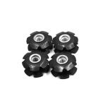 BULLSPANN MTBマウンテンバイク 自転車フランジヘッドセットスターナット 自転車用 28.6mm 4個 ブラック