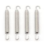 KKLM мотоцикл универсальный выхлопная труба springs 80mm нержавеющая сталь сталь 4 шт. комплект выхлоп труба крюк серебряный мотоцикл модифицировано жаростойкий springs 