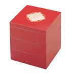 割烹漆器 若泉漆器 ミニお重箱 ?5寸大和重 金銀雪輪（内黒）３段 重厚型 H-166-2A