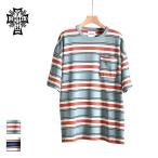 Tシャツ 半袖 メンズ レディース ブランド おしゃれ  半袖Tシャツ ボーダーTシャツ ボーダー ジャガード 胸ポケット ポケット スケート サーフ
