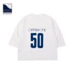 ロンT メンズ レディース オフショア フットボールTシャツ 長袖 Tシャツ 50周年 記念モデル 6分袖 厚手 ブランド サーフ ストリート 黒 白 ネイビー