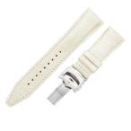 グランドセイコー 腕時計パーツ メンズ 未使用 純正 替え クロコ ベルト バンド ストラップ 24ｍｍ パールホワイト 白 バックル付き
