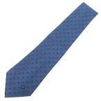 ショッピングシャネル シャネル ネクタイ 総柄 10cm シルク ブルー 青