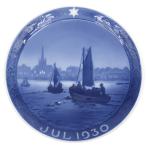  Royal Copenhagen посуда year plate 1930 годы керамика голубой Vintage Северная Европа украшение тарелка . тарелка 1930 год 