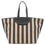 ショッピングフルラ フルラ トートバッグ メラヴィリア キャンバス ブラック ストライプ 黒 新品 未使用 WB00510 BX0635