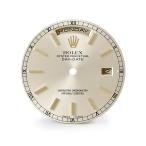 ロレックス 純正 デイデイト 118238用 ダイアル 三針/曜日/日付ディスク付き 文字盤 替え トリチウム バー シャンパン メンズ 腕時計