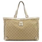 グッチ トートバッグ アビー GGキャンバス ベージュ ハンドバッグ 141472