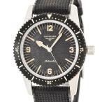 【3年保証】 ロンジン ヘリテージ スキンダイバー L2.822.4 ブラック アラビア バー 夜光 復刻 自動巻き メンズ 腕時計