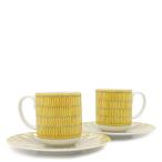 エルメス 食器 コーヒーカップ＆ソーサー ソレイユ ドゥ エルメス 2セット P046017P 磁器 イエロー 新品 未使用