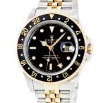 【3年保証】 ロレックス GMTマスター2 16713 S番 K18YGxSS コンビ デイト 回転ベゼル 黒 ポストヴィンテージ 自動巻き メンズ 腕時計 【中古】