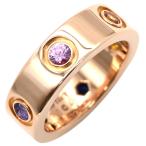 カルティエ リング 指輪 ラブリング マルチカラーストーン ゴールド #53(JP13) 750 RG 18K 18金  6号 B4087853