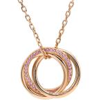 カルティエ ネックレス トリニティ K18PG ゴールド Cartier 18金 750PG 3連 サファイア セミパヴェ