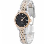 【3年保証】 ロンジン 腕時計 レコード L2.321.5.57.7 自動巻き レディース 新品未使用 K18PG×SS コンビ ダイヤ ブラック 黒