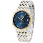 【★10％OFF】【3年保証】 オメガ 腕時計 デ ヴィル プレステージ コーアクシャル 424.20.37.20.03.001 自動巻き メンズ 新品未使用 K18YG×SS ブルー