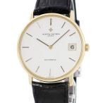 【3年保証】 ヴァシュロン・コンスタンタン 腕時計 パトリモニー デイト 44001/2 自動巻き メンズ OH済 K18YG無垢 ホワイト 白 バー