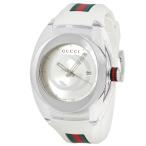 【3年保証】 グッチ 腕時計 シンク YA137102A クオーツ メンズ 新品未使用 デイト シルバー インターロッキング シェリーライン