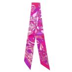 エルメス スカーフ ツイリー シルク ピンク 【MILLEFLEURS DU MEXIQUE/メキシコの花】