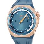 【3年保証】 HYT 腕時計 T1 5Nゴールド チタン ディープブルー H03208-A 手巻き メンズ 新品同様 K18RG×Ti コンビ 青 流体時間表示